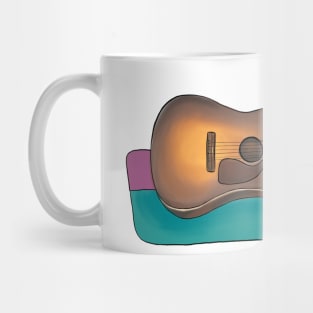 Yuni Sleeps On A Guitar Mug